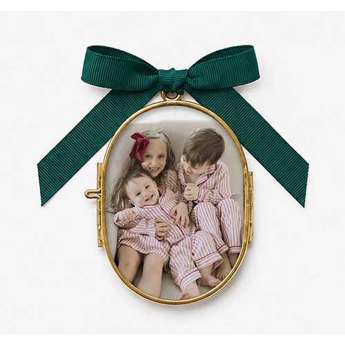Pressed Glass Photo Ornament