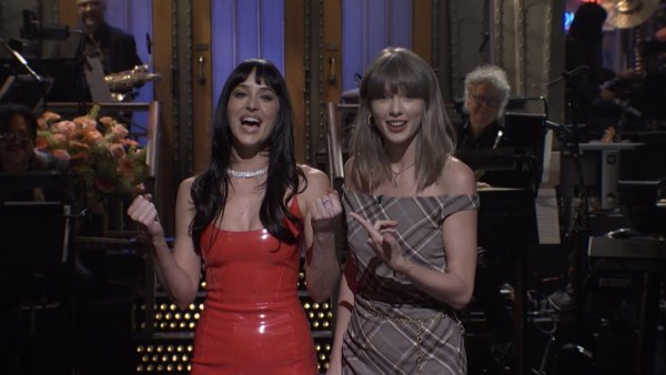 Taylor Swift Pokes Fun at Dakota Johnsons Breakups on SNL