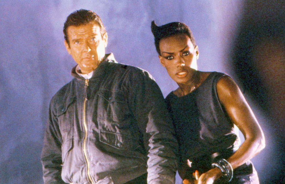 Roger Moore and Grace Jones in A View to a Kill