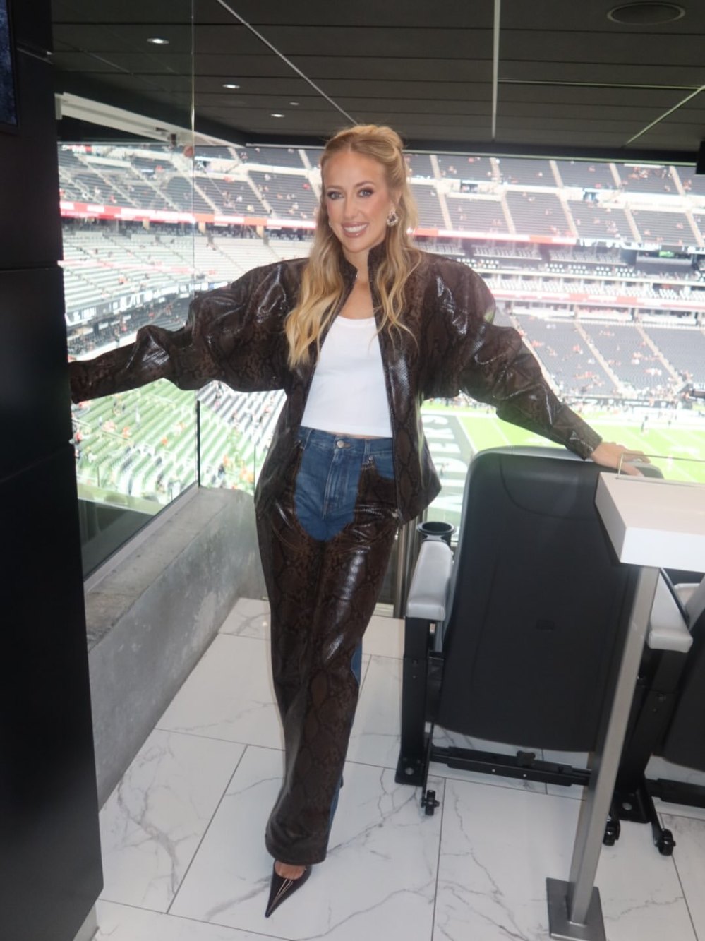 Brittany Mahomes Wears Snakeskin Chaps at Chiefs Game