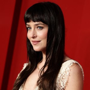 US actor Dakota Johnson poses on the red carpet upon arrival to attend the UK Gala Screening of Verity, at the Curzon Mayfair, in London on September 24, 2026. (Photo by Brook Mitchell / AFP via Getty Images)