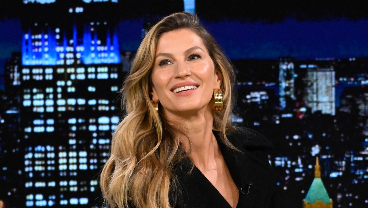 THE TONIGHT SHOW STARRING JIMMY FALLON -- Episode 1945 -- Pictured: Model Gisele Bündchen during an interview on Thursday, March 21, 2024 -- (Photo by: Todd Owyoung/NBC via Getty Images)
