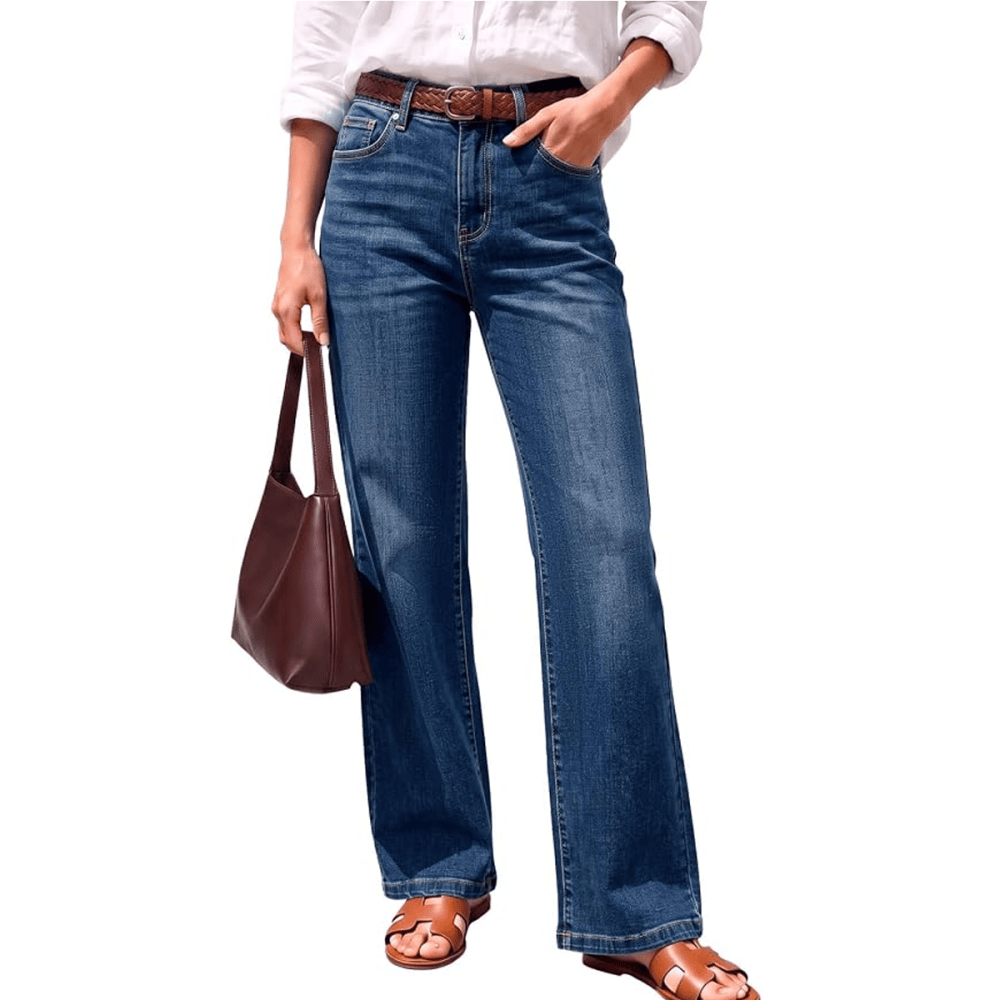 Sidefeel High Waisted Straight Leg Jeans