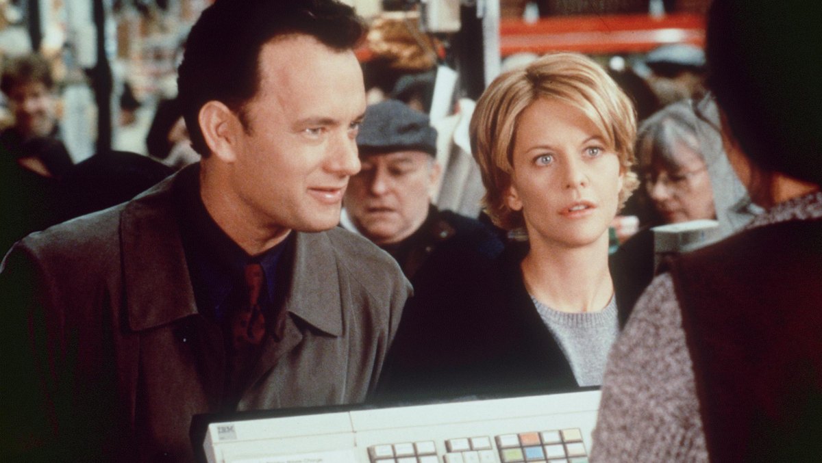 371921 02: Tom Hanks and Meg Ryan in a scene from "You''ve Got Mail."