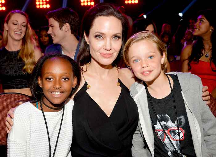 Angelina Jolie, Zahara and Shiloh