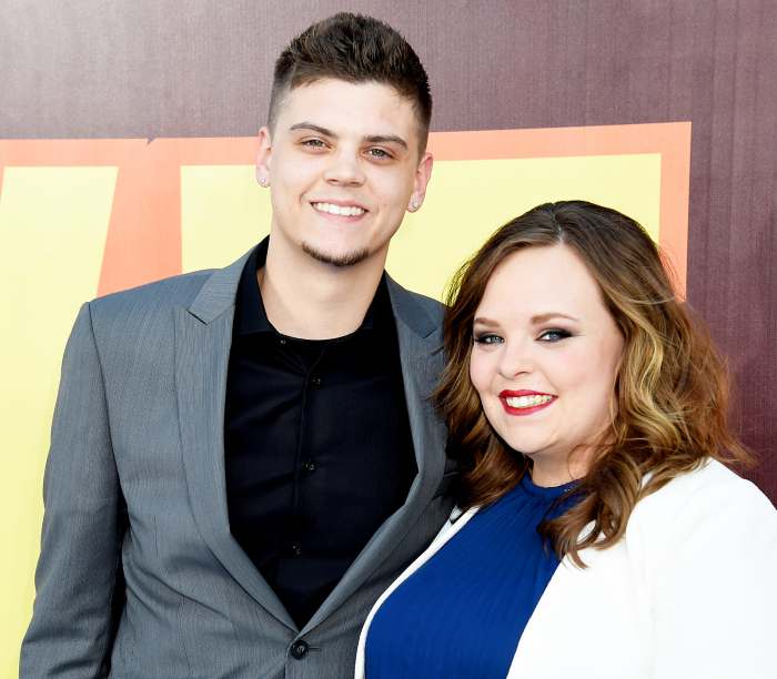 Tyler Baltierra and Catelynn Lowell attend The 2015 MTV Movie Awards in Los Angeles, California.