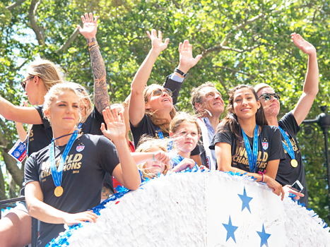 U.S. Women's Soccer Players at Parade