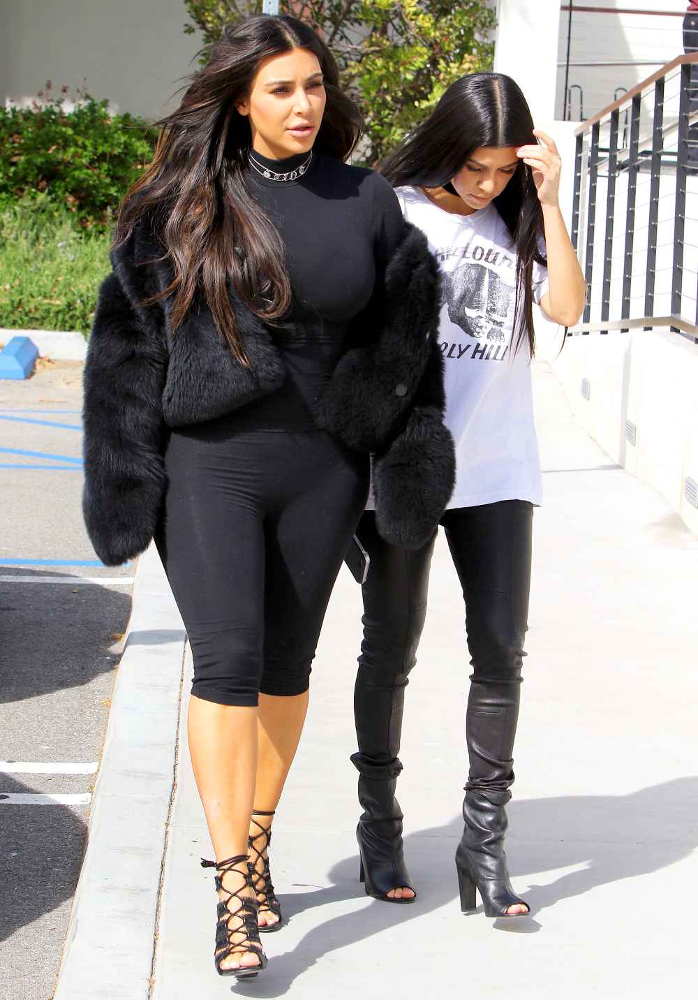 Kim Kardashian and Kourtney Kardashian