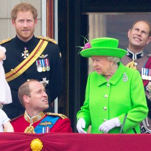 Kate Middleton, Princess Charlotte, Prince George, Prince Harry Prince William and Queen Elizabeth