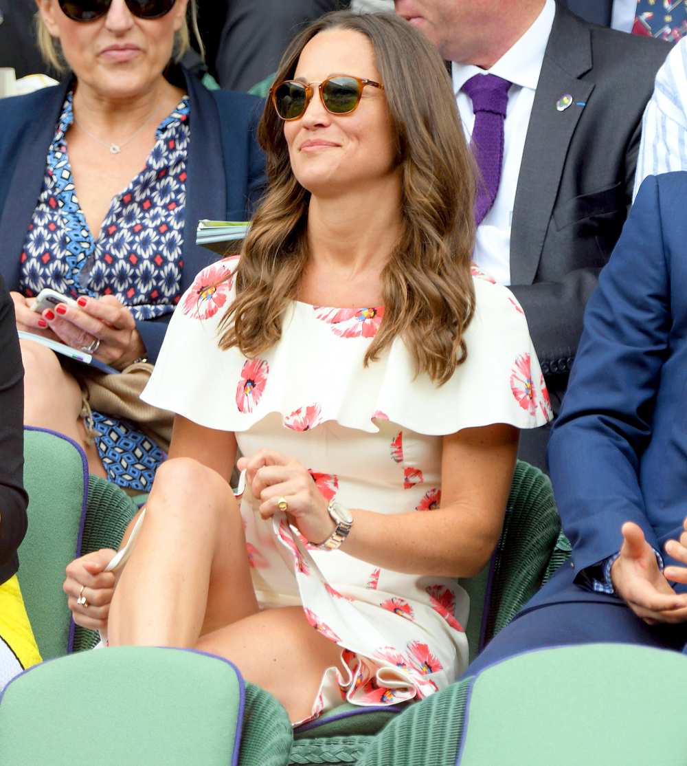 Pippa Middleton Attends Wimbledon 2016 in White Floral Dress | Us Weekly Pippa Middleton Attends Wimbledon 2016 in White Floral Dress | Us Weekly