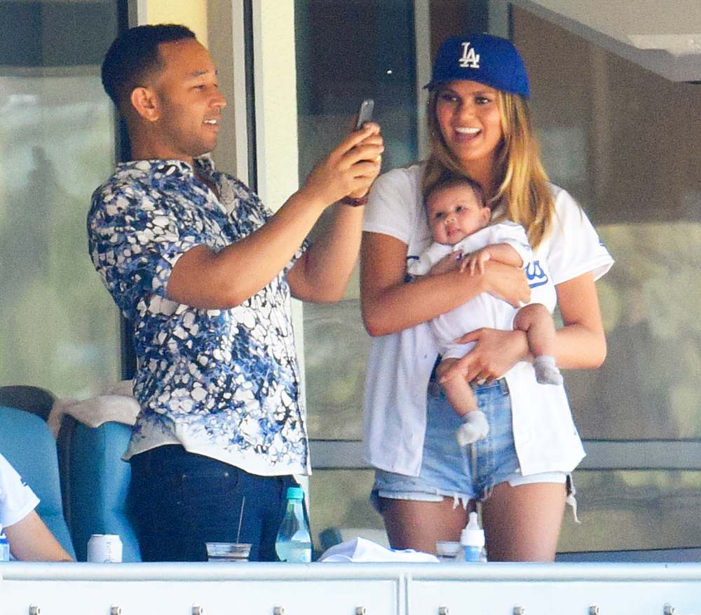 John Legend, Chrissy Teigen and Luna