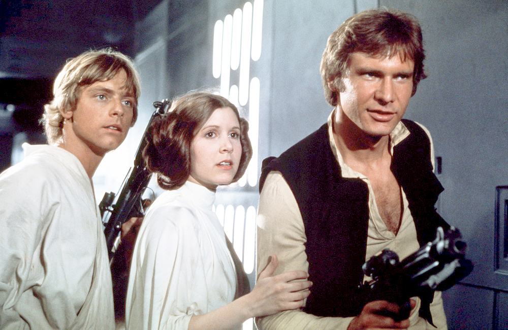Mark Hamill, Carrie Fisher and Harrison Ford Star Wars