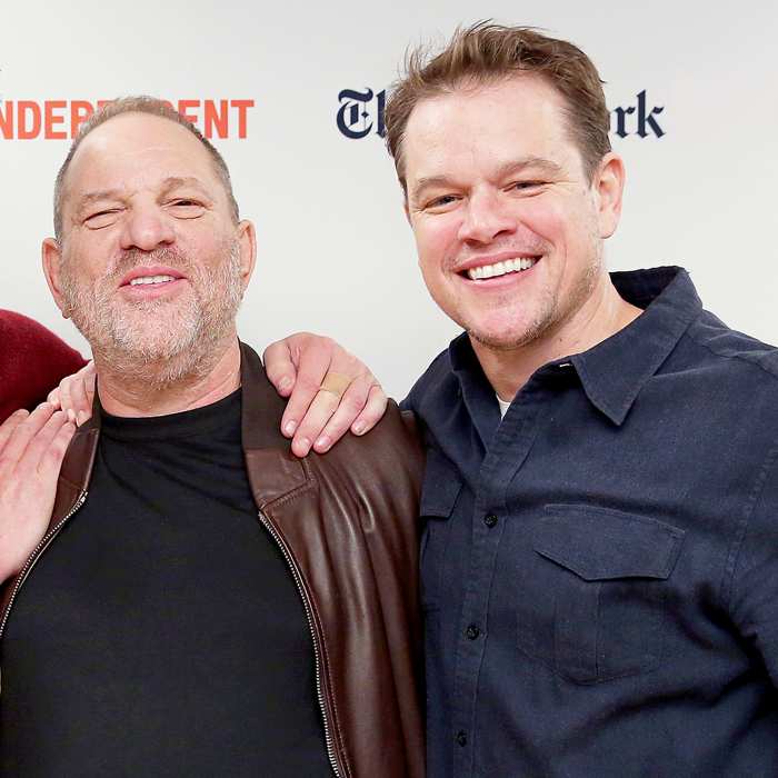 Harvey Weinstein and Matt Damon