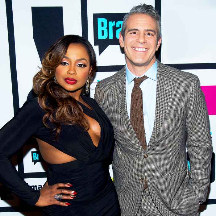 Phaedra Parks and Andy Cohen