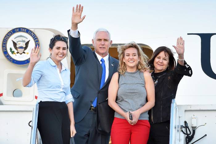 Mike Pence, Karen Pence, Audrey Pence and Charlotte Pence