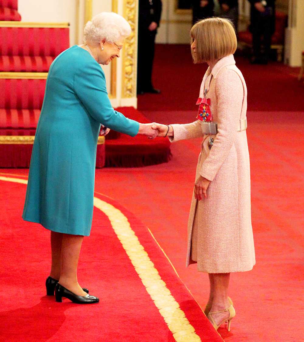 Queen Elizabeth II and Anna Wintour