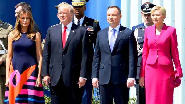 Melania Trump, Donald Trump, Andrzej Duda and Agata Kornhauser-Duda