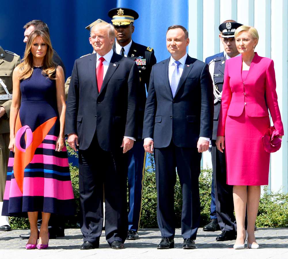Melania Trump, Donald Trump, Andrzej Duda and Agata Kornhauser-Duda