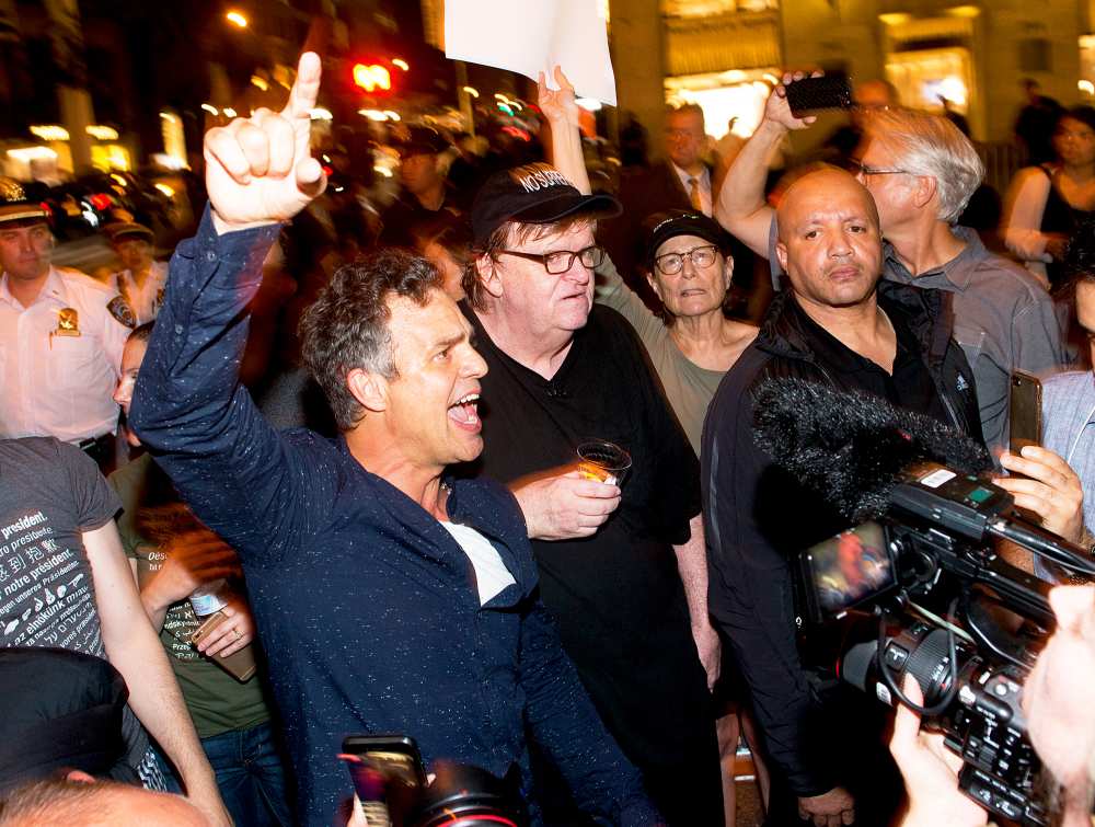 Mark Ruffalo and Michael Moore