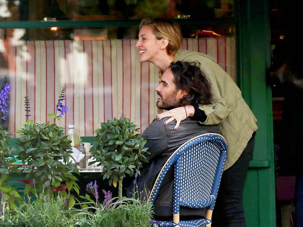 Russell Brand and Laura Gallacher