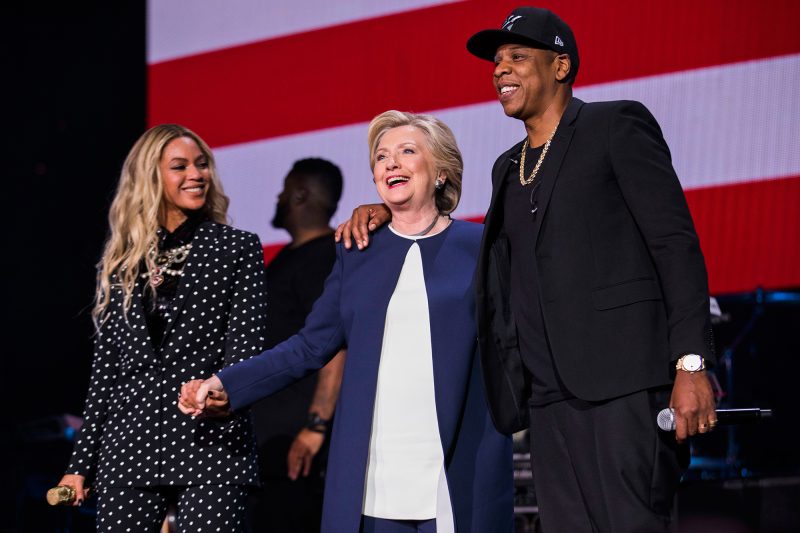 Beyonce, Hillary Clinton and Jay Z
