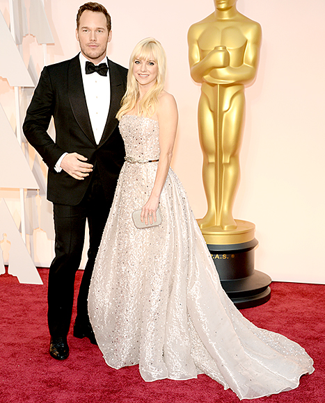 Anna Faris and Chris Pratt at the Oscars