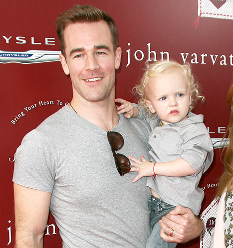 James Van Der Beek and his son