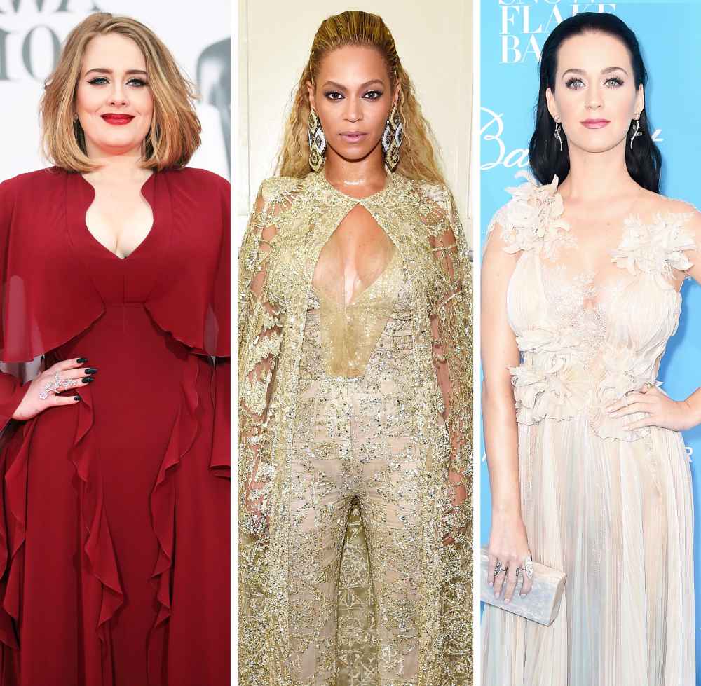 Adele; Beyonce; Katy Perry