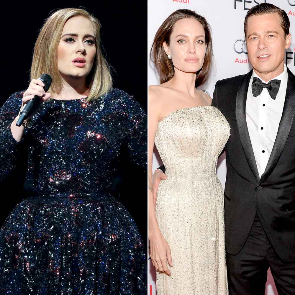 Adele; Angelina Jolie and Brad Pitt