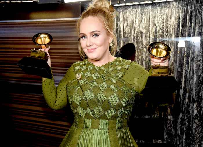 Adele attends the 59th Grammy Awards at Staples Center on Feb. 12, 2017, in Los Angeles.