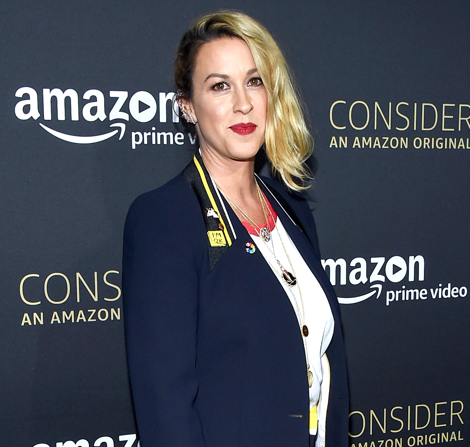 Alanis Morissette arrives at the FYC event for Amazon Video's 'Transparent' held at the Hollywood Athletic Club in Hollywood, California on April 22, 2017.