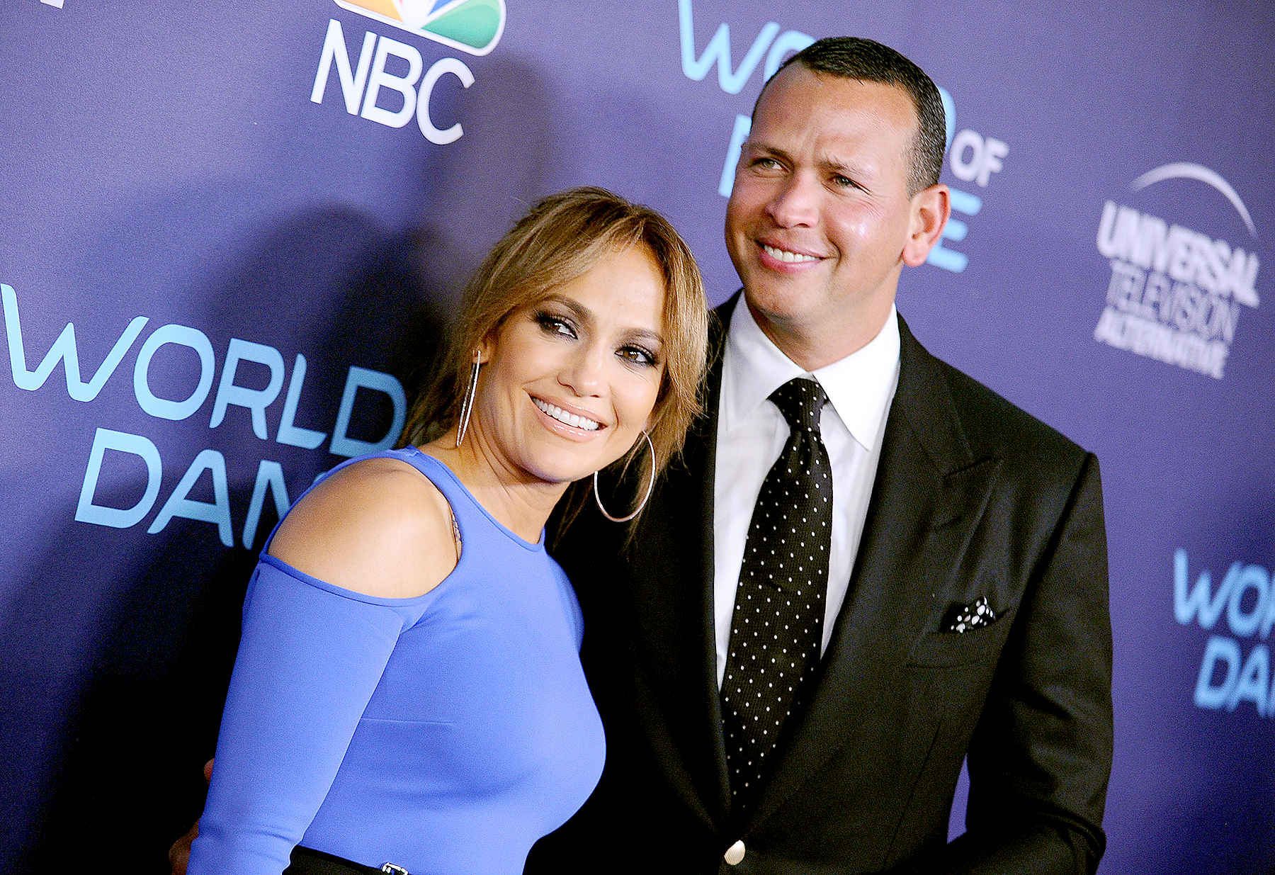Jennifer Lopez and Alex Rodriguez attend NBC's "World of Dance" celebration at Delilah on September 19, 2017 in West Hollywood, California.