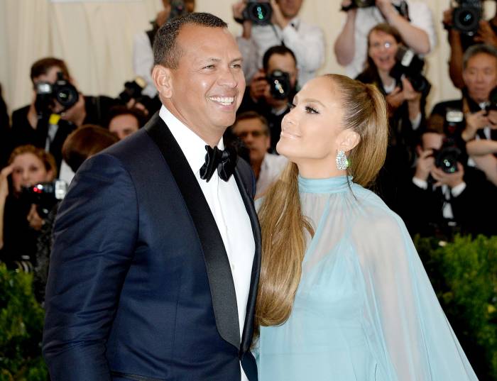 Alex Rodriguez and Jennifer Lopez arrive at 2017 Costume Institute Benefit celebrating the opening of Rei Kawakubo/Comme des Garçons: Art of the In-Between at the Metropolitan Museum of Art in New York City, New York on May 1, 2017.
