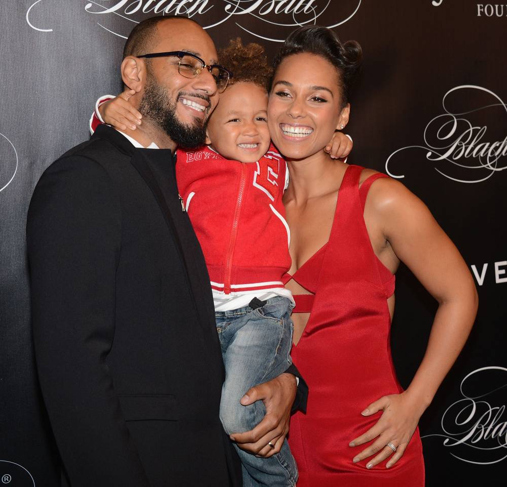 Swizz Beatz and Alicia Keys with son Egypt Daoud Dean attend Keep A Child Alive's 10th Annual Black Ball at Hammerstein Ballroom on November 7, 2013 in New York City