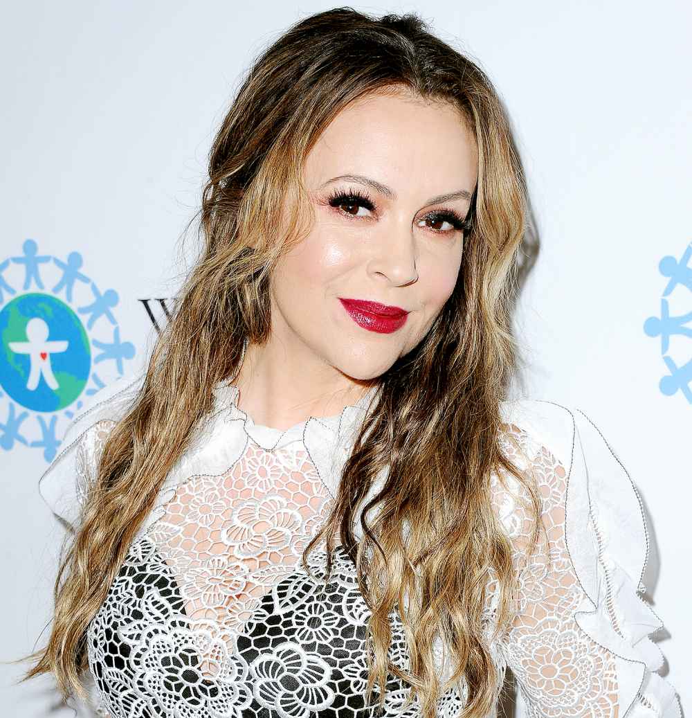 Alyssa Milano arrives at the 2017 World Of Children Hero Awards at Montage Beverly Hills on April 19, 2017 in Beverly Hills, California.