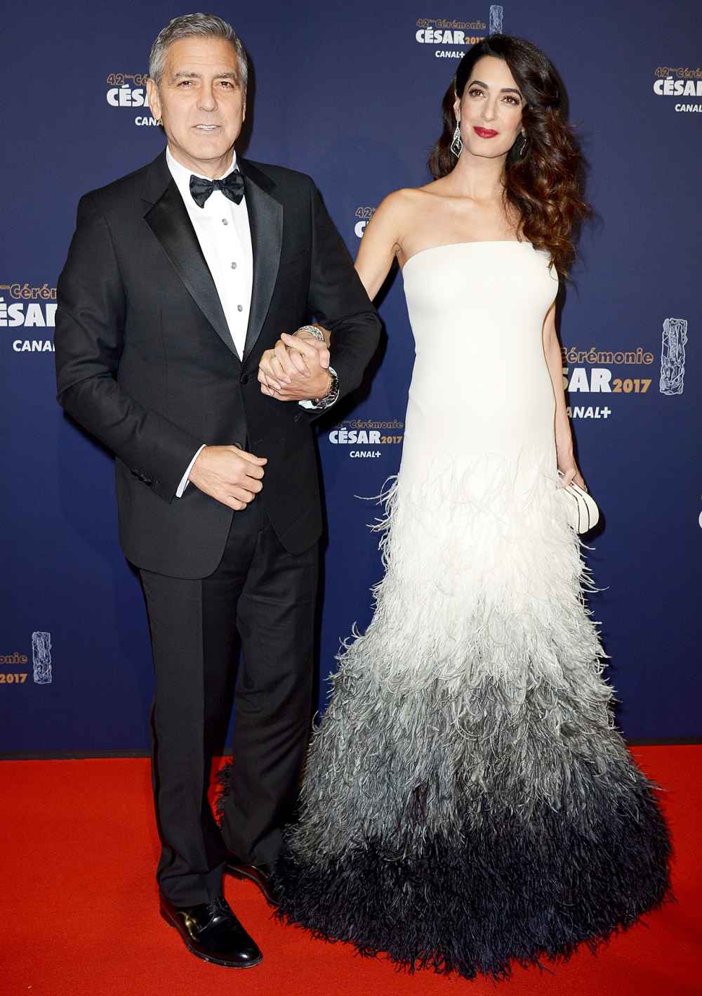 George Clooney Amal pregnant bump