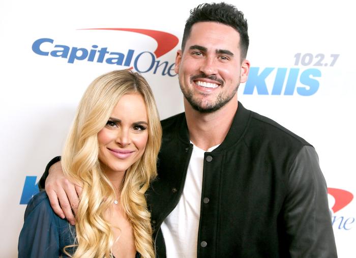 Amanda Stanton and Josh Murray arrive at 102.7 KIIS FM's Jingle Ball 2016 at the Staples Center on December 2, 2016 in Los Angeles, California.