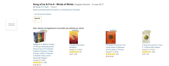 Amazon France Winds of Winter Release Date