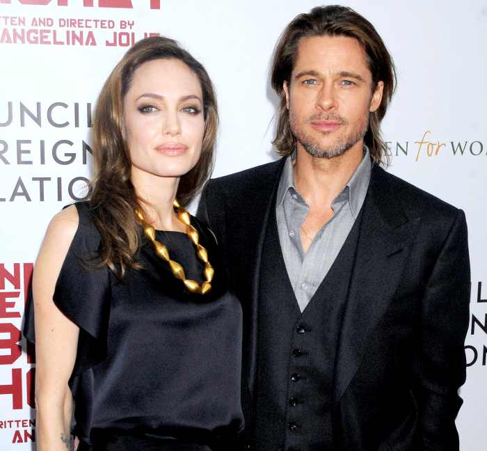 Angelina Jolie and Brad Pitt at the premiere of