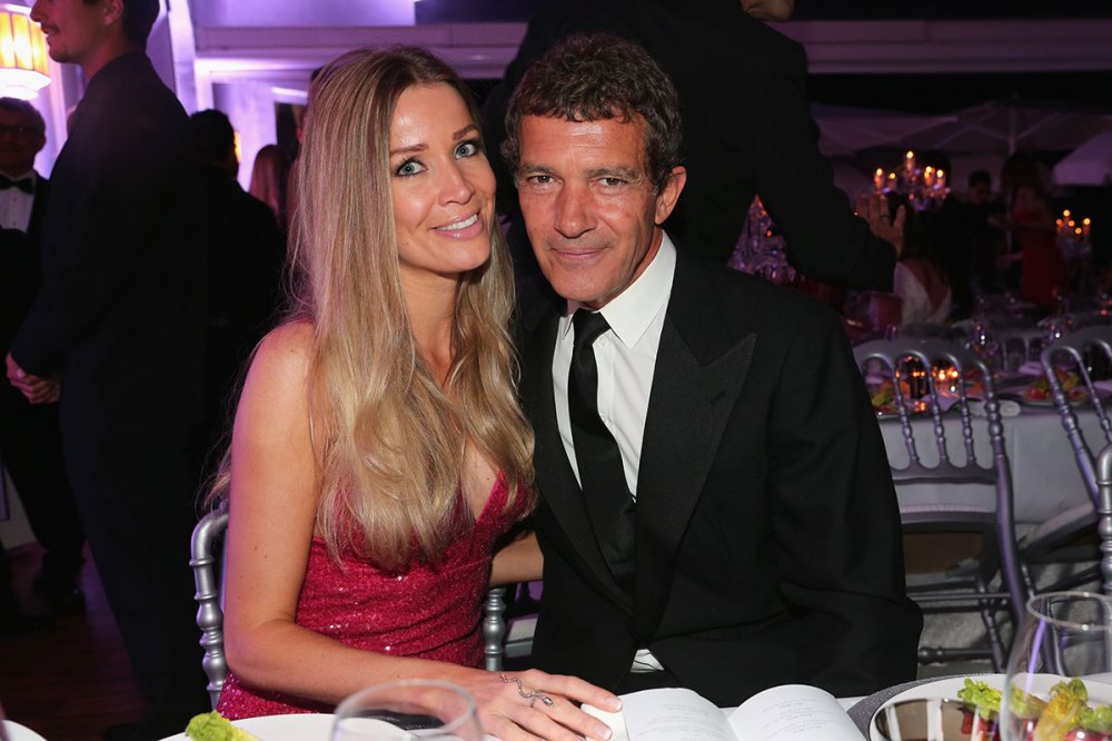 Nicole Kempel and Antonio Banderas attend the De Grisogono party during the 68th annual Cannes Film Festival on May 19, 2015 in Cap d'Antibes, France