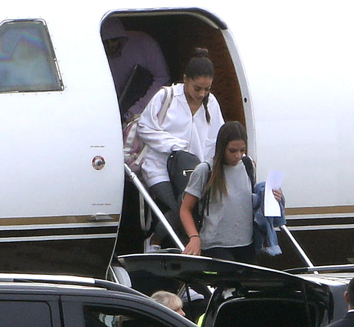 Ariana Grande seen arriving in the UK for the first time since the terrorist attack at her concert in Manchester.
