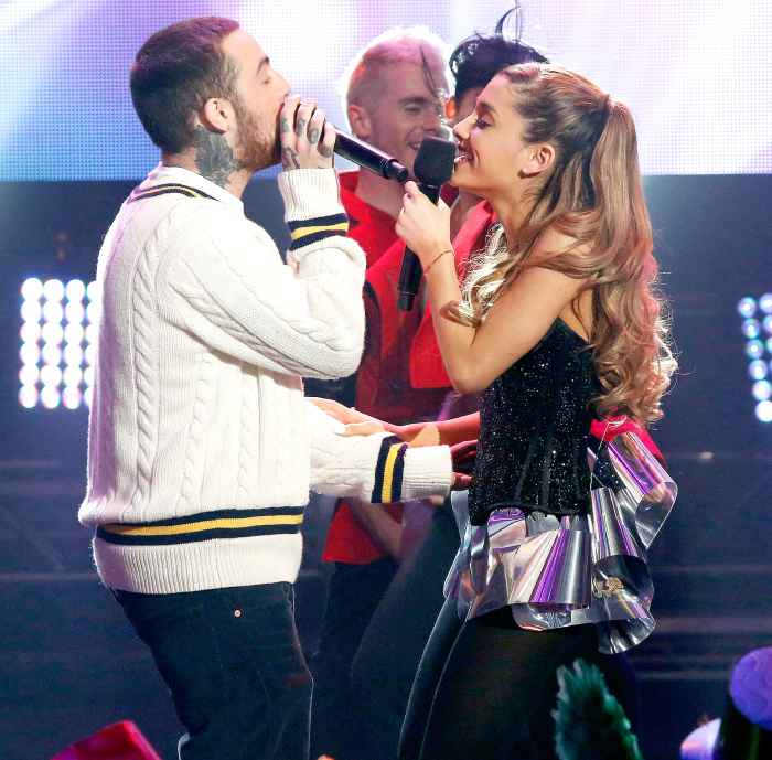 Mac Miller and Ariana Grande perform at Dick Clark's New Year's Rockin' Eve With Ryan Seacrest 2014.