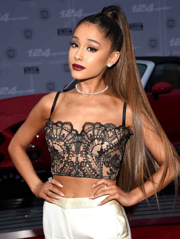 Ariana Grande Ditches Her Signature Ponytail for Purple Bob