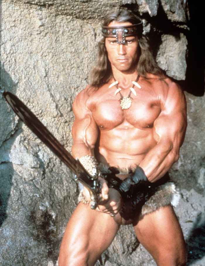 Arnold Schwarzenegger as Conan the Barbarian in 1982