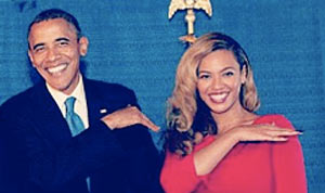 PIC: Beyonce, Jay-Z, Obama Do