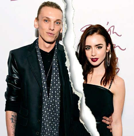 Jamie Campbell Bower and Lily Collins have broken up.