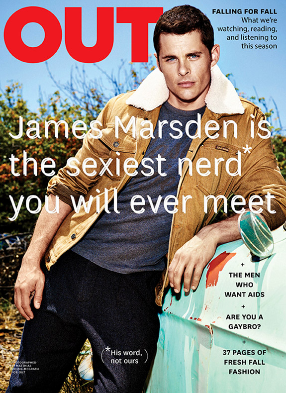 James Marsden on the September cover of Out magazine