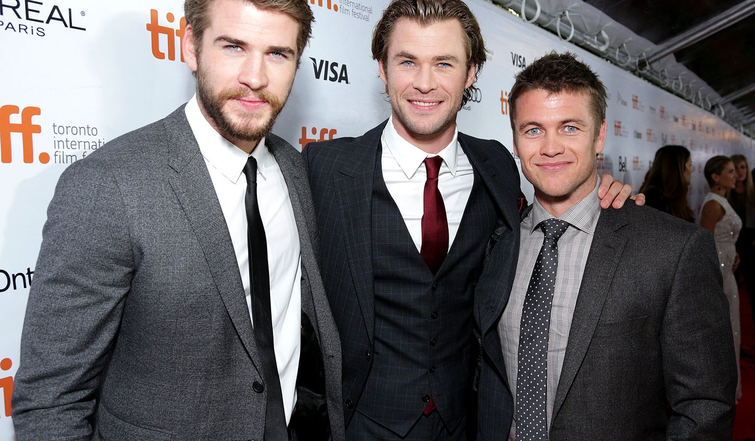 Liam, Chris and Luke Hemsworth at TIFF on Sept 8, 2013