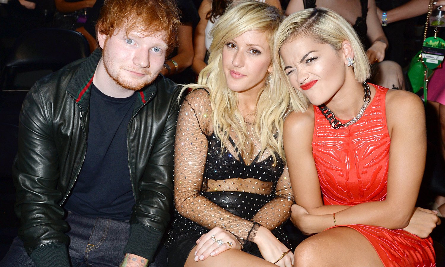 Ed Sheeran, Ellie Goulding and Rita Ora at the 2013 Video Music Awards