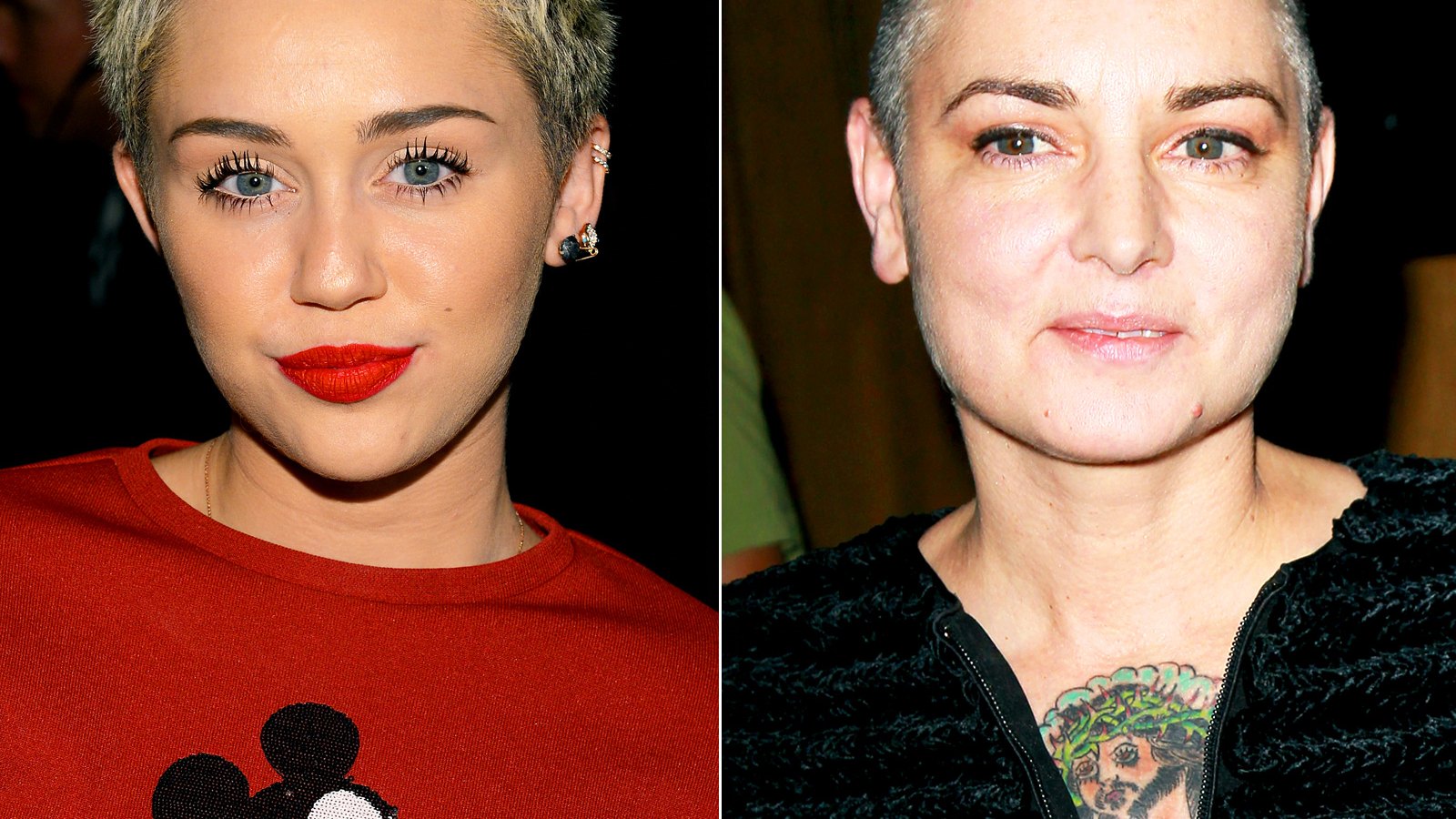 Miley Cyrus and Sinead O'Connor